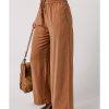 Azura Exchange Elastic Waist Casual Wide Leg Pants – L