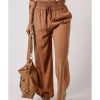 Azura Exchange Elastic Waist Casual Wide Leg Pants – L