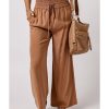 Azura Exchange Elastic Waist Casual Wide Leg Pants – L