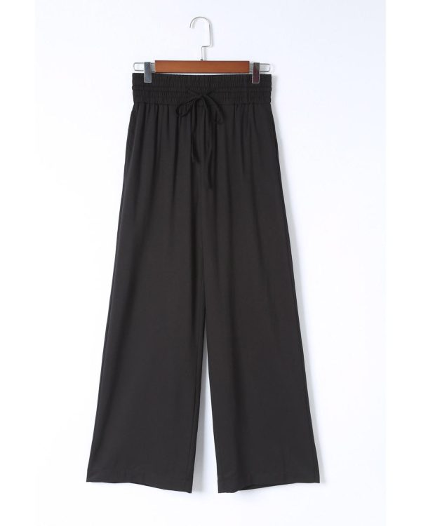 Azura Exchange Casual Wide Leg Pants with Drawstring Elastic Waist – M