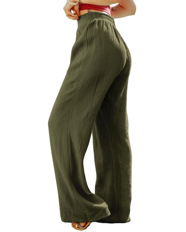 Azura Exchange Textured Wide Leg Pants – L