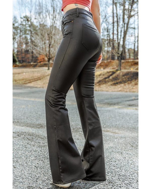 Azura Exchange Skinny Flared Leather Pants – L