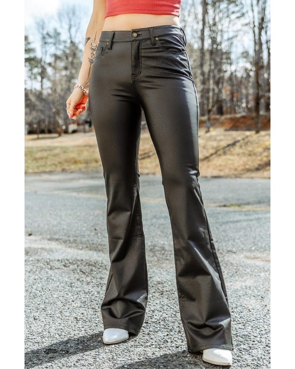 Azura Exchange Skinny Flared Leather Pants – L