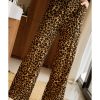 Azura Exchange Leopard Print Wide Leg Pants – L