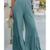 Azura Exchange High Waist Ruffled Wide-Leg Pants – M