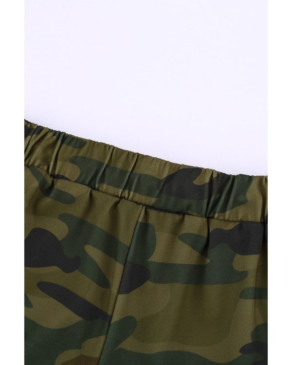 Azura Exchange Drawstring Camouflage Shorts – L