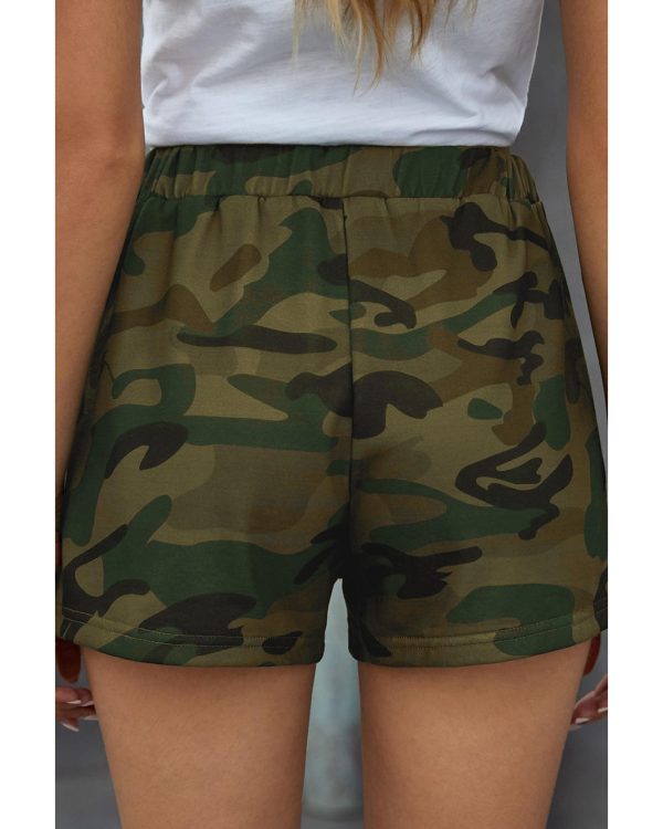 Azura Exchange Drawstring Camouflage Shorts – L