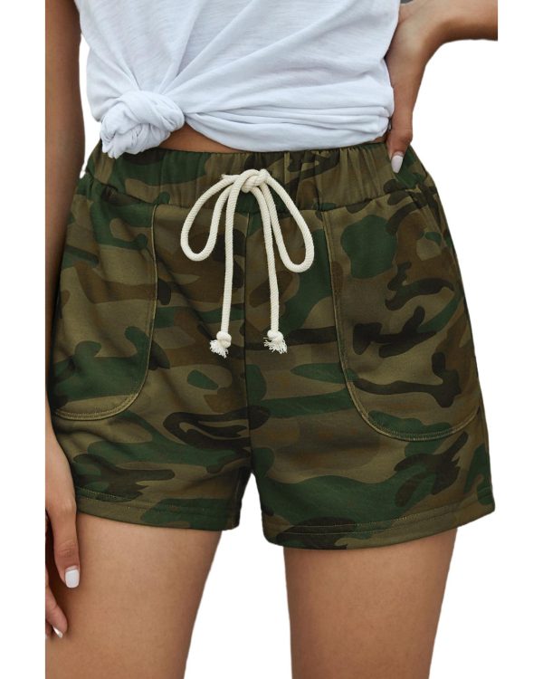 Azura Exchange Drawstring Camouflage Shorts – L