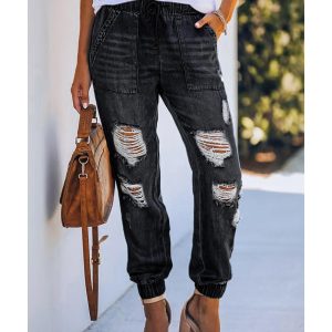 Azura Exchange Distressed Denim Jean with Pockets