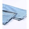 Azura Exchange Ripped High Waist Straight Leg Jeans with Side Splits – 10 US