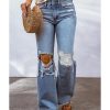 Azura Exchange Open Knee Wide Leg Jeans – 12 US