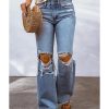 Azura Exchange Open Knee Wide Leg Jeans – 12 US