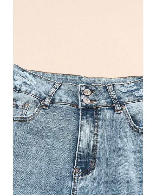 Azura Exchange Ripped Detail Flare Bottom Jeans – 10 US