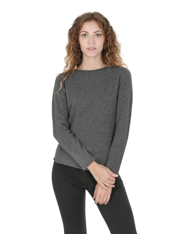 Cashmere Womens Boatneck Sweater – S