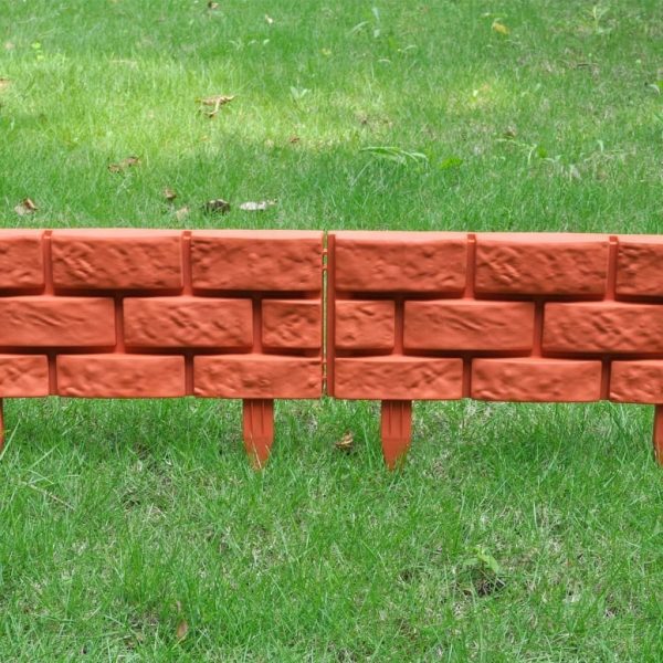 Lawn Divider with Brick Design 11 pcs