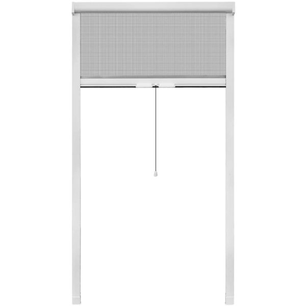 White Roll Down Insect Screen for Windows 100 x 170 cm