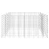 Gabion Raised Bed Steel 180x90x100 cm Silver