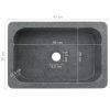 Sink 45x30x15 cm Riverstone Black