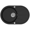 Granite Kitchen Sink Single Basin Oval Black