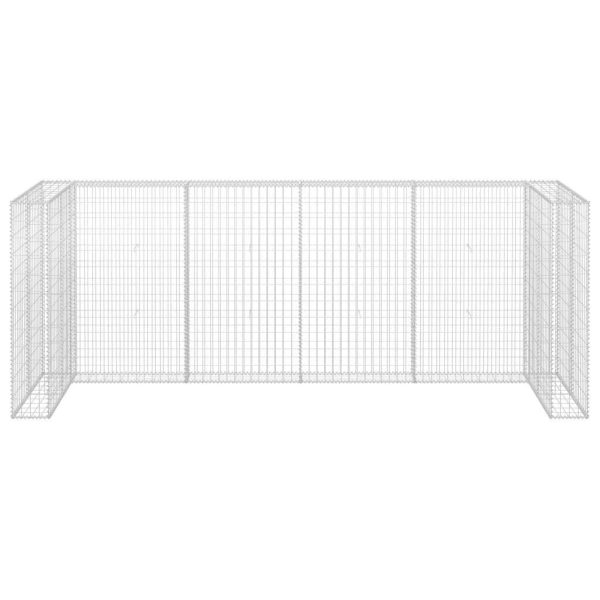 Gabion Wall for Garbage Bins Galvanised Steel 320x100x120 cm