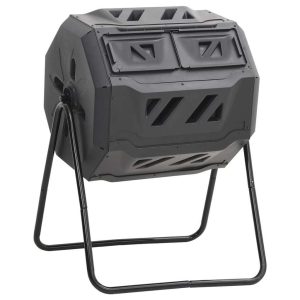 Garden Compost Bin Black 73x64x95 cm 160 L