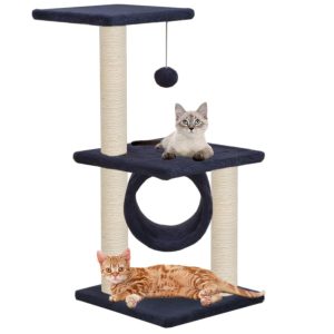 Cat Tree with Sisal Scratching Posts 65 cm Dark Blue