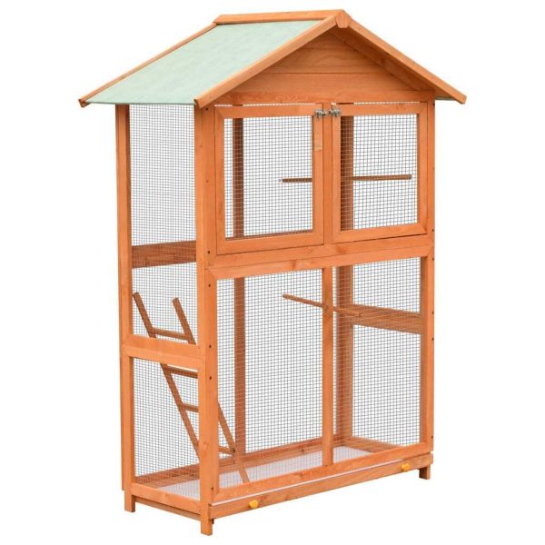 Bird Cage Solid Pine & Fir Wood 125.5×59.5×164 cm