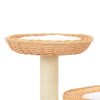 Cat Tree with Sisal Scratching Post Natural Willow Wood