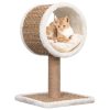 Cat Tree with Top Tunnel and Toy 56 cm Seagrass