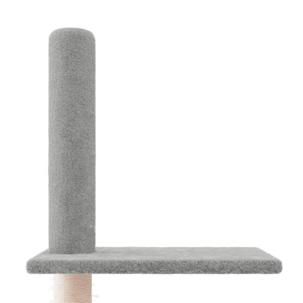 Floor to Ceiling Cat Tree Light Grey 250.5-276.5 cm