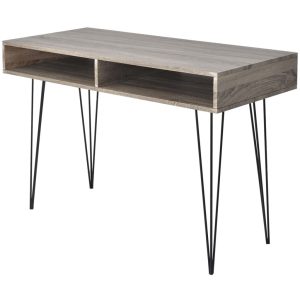 Desk with 2 Compartments Grey