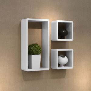 Cuboid shelf set of 3