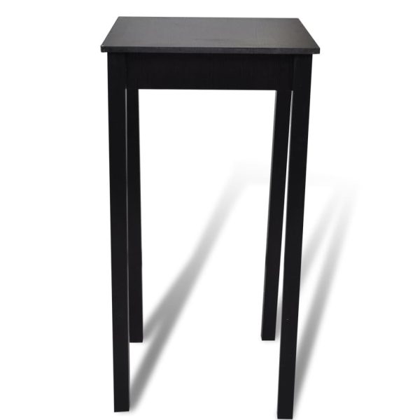 Bar Table MDF Black 55x55x107 cm