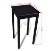 Bar Table MDF Black 55x55x107 cm