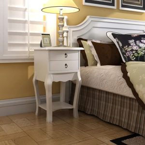 Hidalgo Nightstand with 2 Drawers White