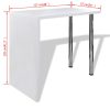 Bar Table MDF with 2 Steel Legs High Gloss White