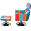 TV Armchair with Patchwork Design Fabric