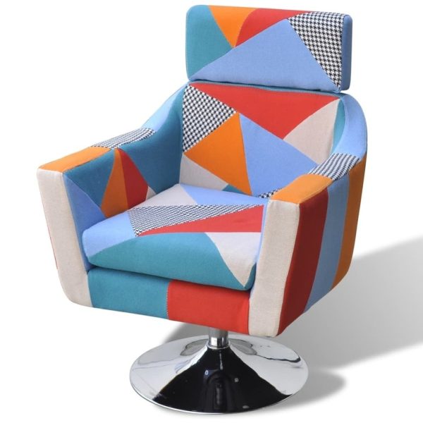 TV Armchair with Patchwork Design Fabric