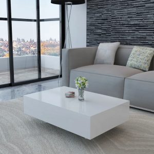 Coffee Table 85 cm High Gloss White