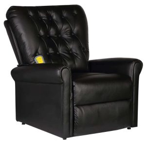 Massage Chair Black Faux Leather