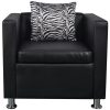 Armchair Black Faux Leather