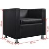 Armchair Black Faux Leather