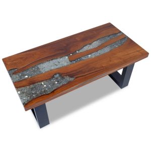 Coffee Table Teak Resin – 100x50x40 cm