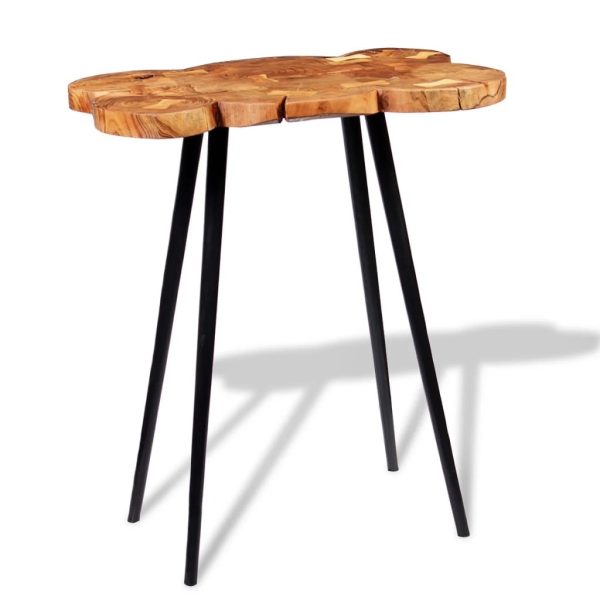 Log Bar Table Solid Acacia Wood 90x60x110 cm