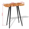 Log Bar Table Solid Acacia Wood 90x60x110 cm