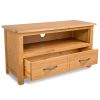 Vail TV Cabinet 90x35x48 cm Solid Oak Wood