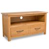 Vail TV Cabinet 90x35x48 cm Solid Oak Wood