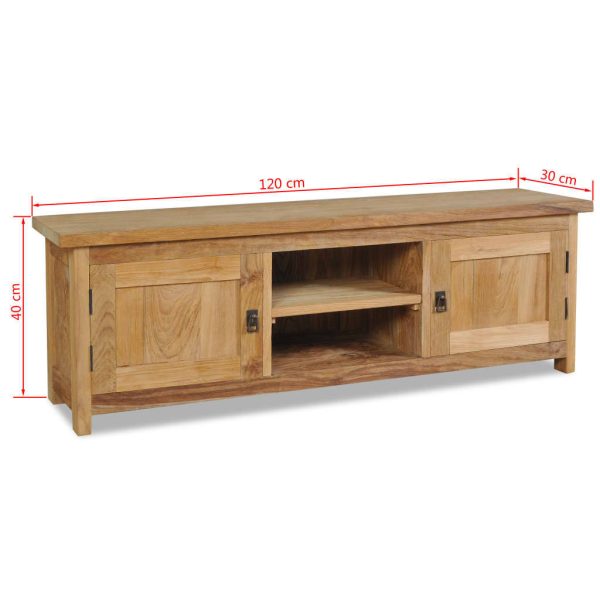 Scottsboro TV Cabinet Solid Teak 120x30x40 cm