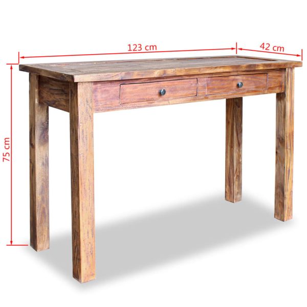 Console Table Solid Reclaimed Wood 123x42x75 cm