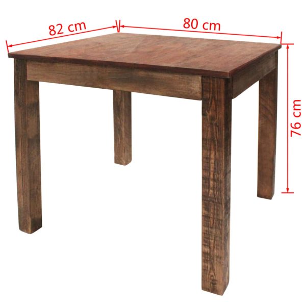 Dining Table Solid Reclaimed Wood 82x80x76 cm